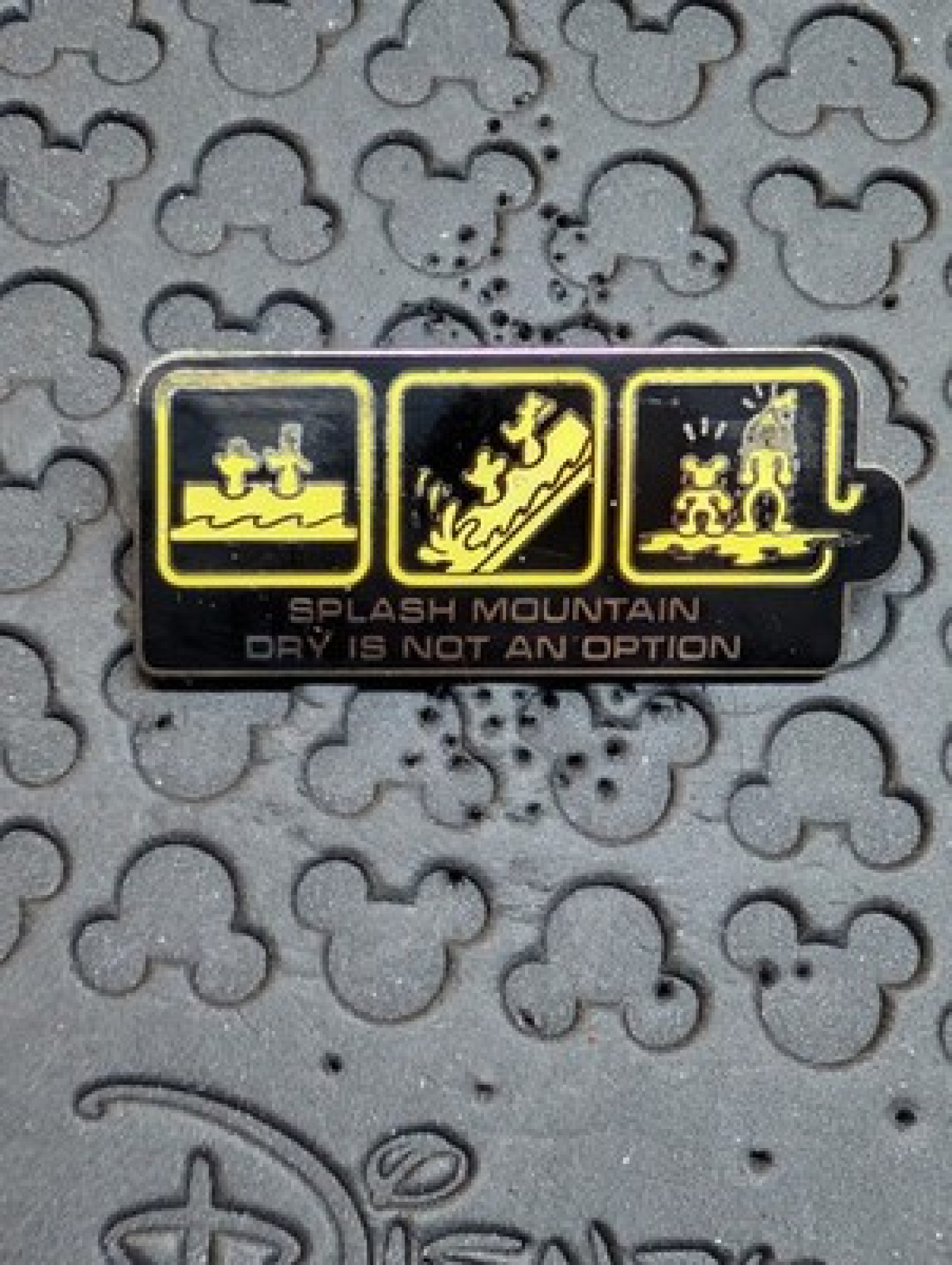 Disney Splash Mountain Pin Dry is Not an Option Pin 2005 Mickey Mouse Goofy Ride