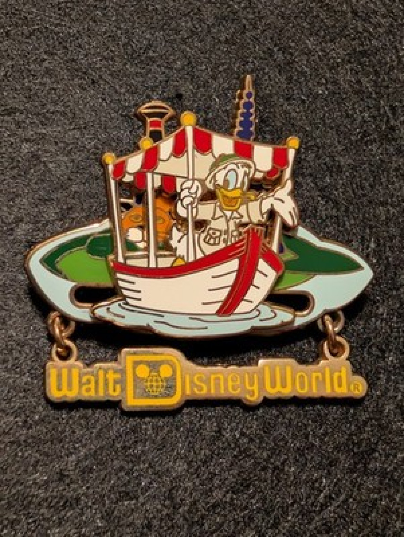 WDW Walt Disney World Jungle Cruise Donald Duck Slider Pin