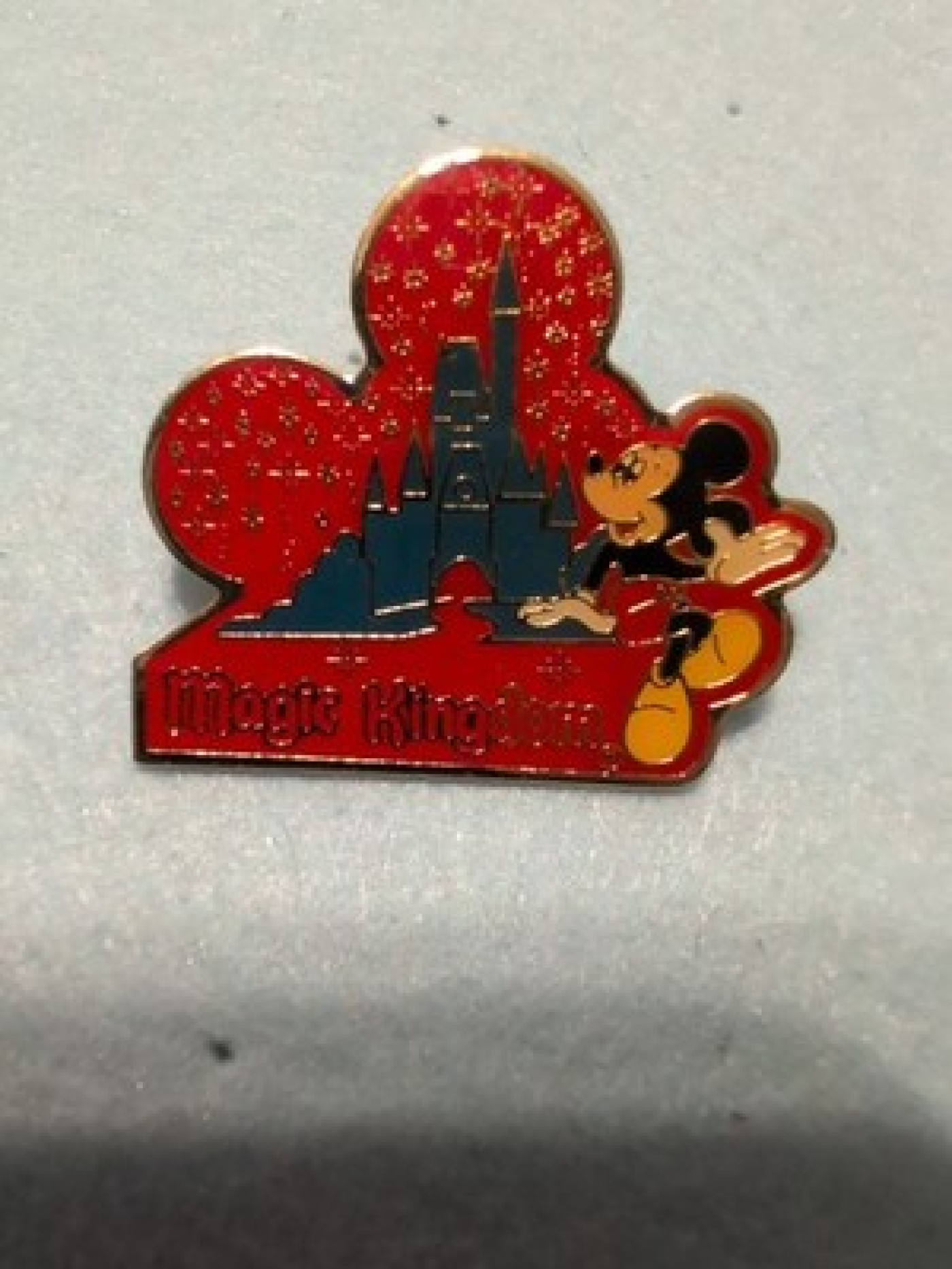 DISNEY WDW EARLY 1990'S VERY HARD TO FIND MAGIC KINGDOM CASTLE MICKEY HAT PIN