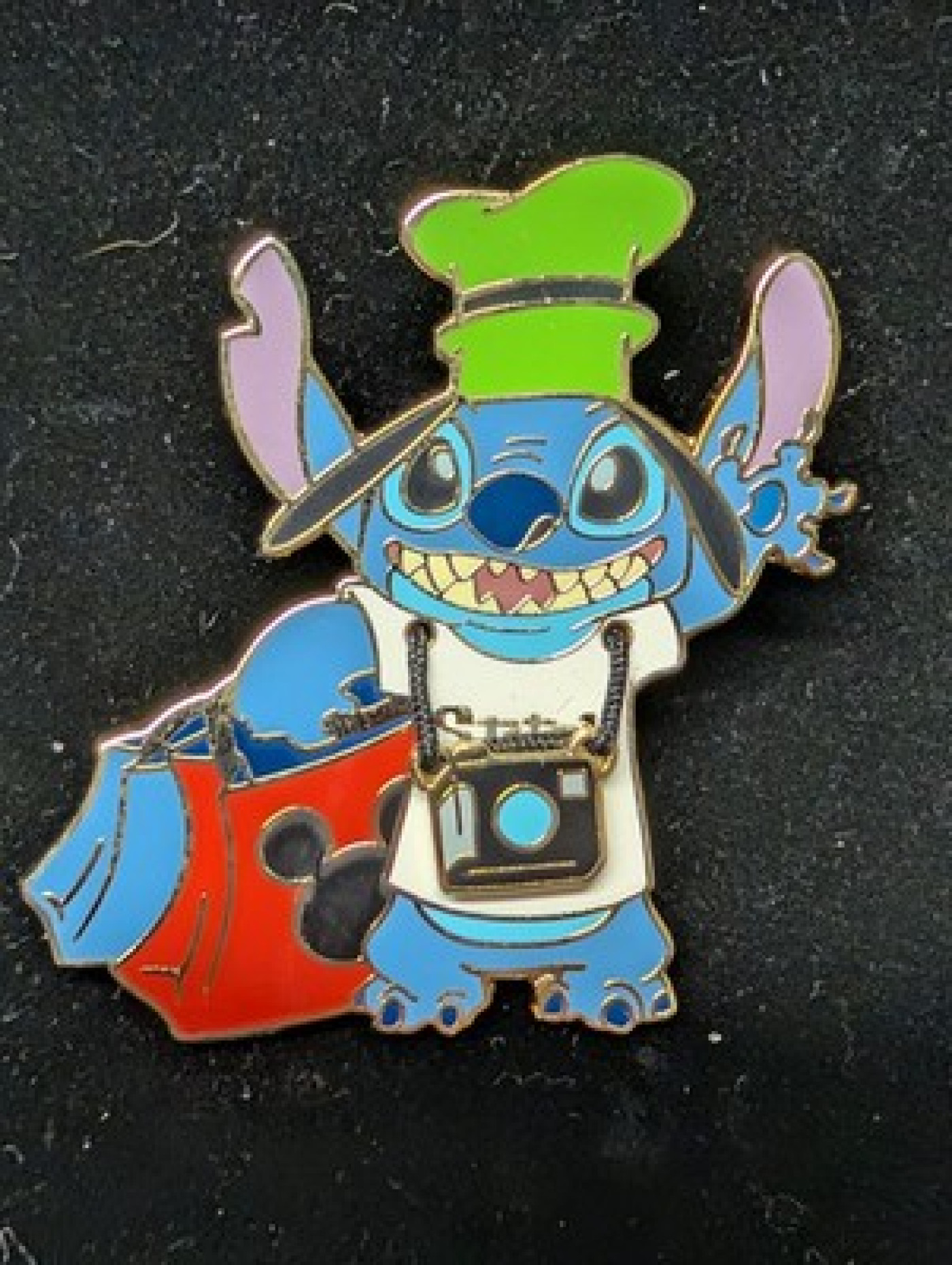Disney Trading Pins Stitch With Goofy Hat And Camera 