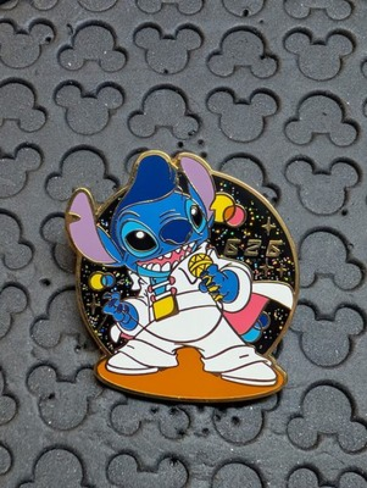 Tokyo Disney Resort Lilo Stitch Pin Dressed as Elvis Presley Singing Microphone
