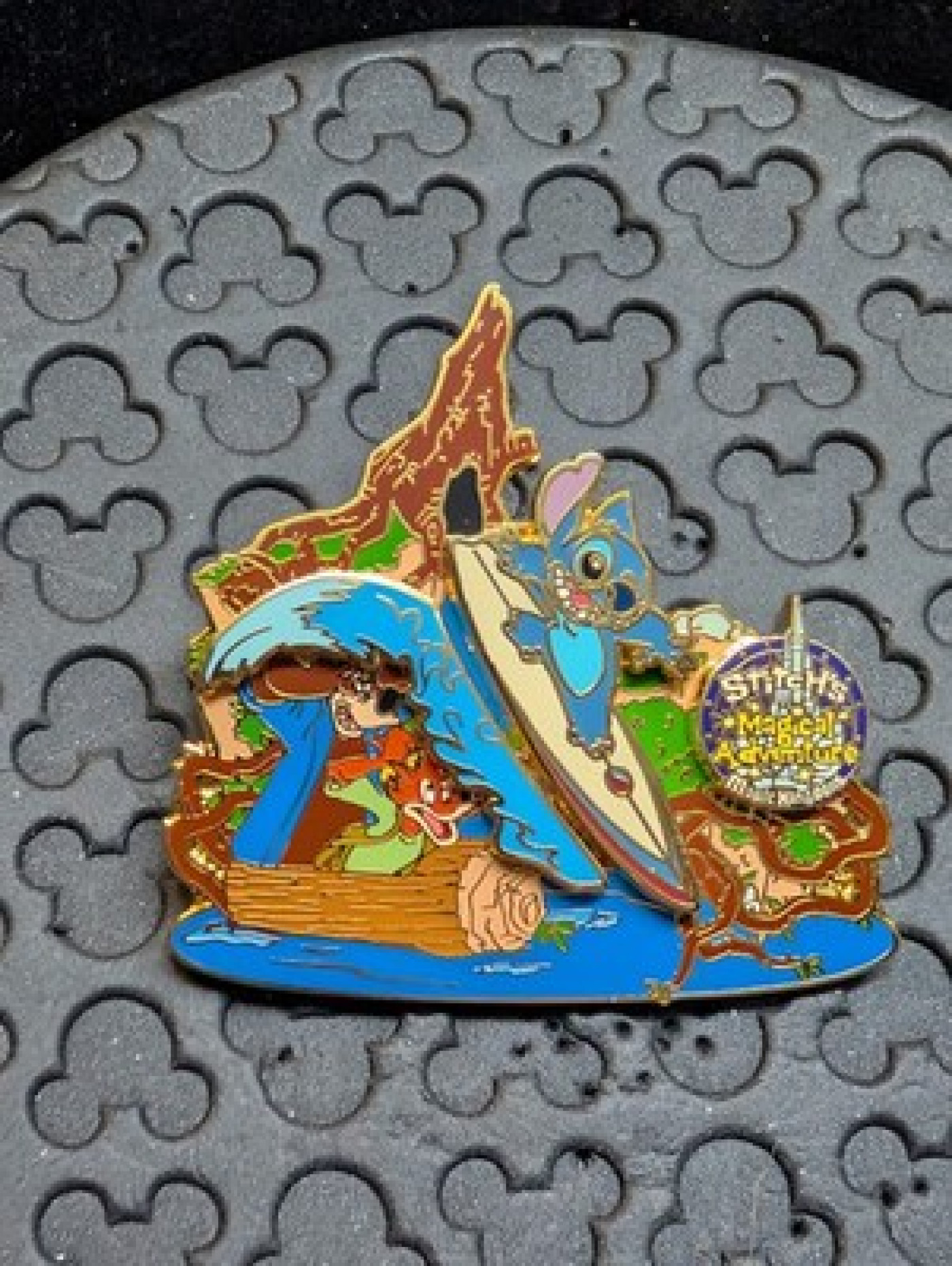 DISNEY WDW STITCH'S MAGICAL ADVENTURE SPLASH MOUNTAIN PIN LE 2000