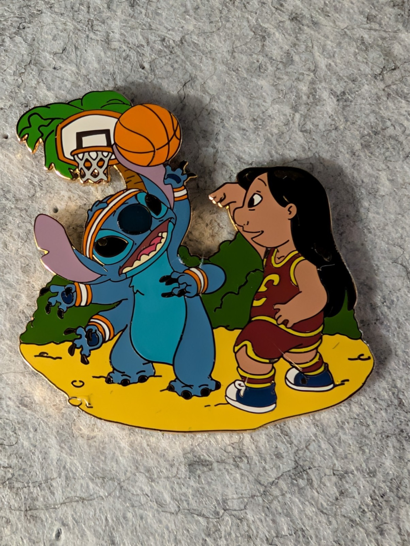 Disney Auctions Lilo & Stitch Playing Basketball LE1000