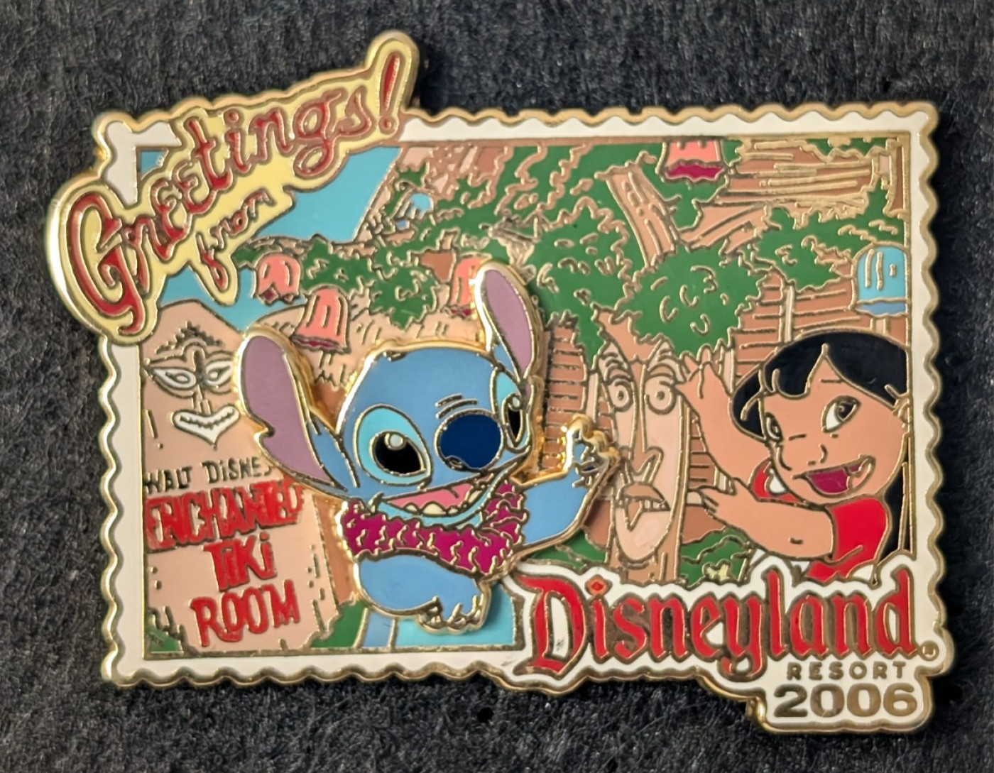 Disney Greetings From Disneyland Resort 2006 Lilo & Stitch Tiki Room AP