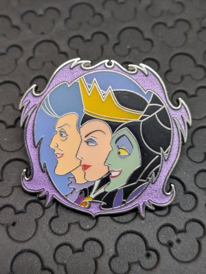Disney Villains Profile Pin - Lady Tremaine, Evil Queen, and Maleficent
