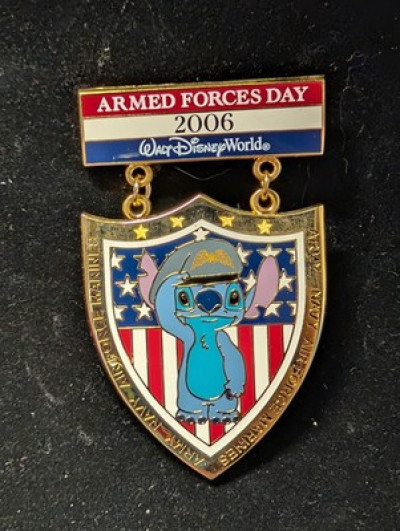 Disney WDW Armed Forces Day 2006 Stitch Pin LE 2000