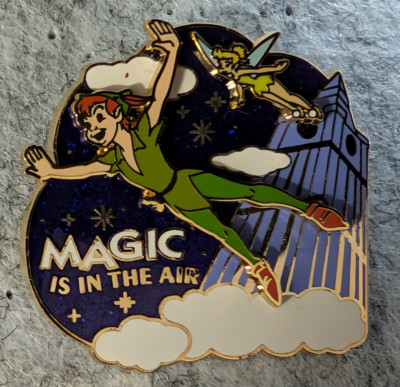 DISNEY PETER PAN & TINKER BELL MAGIC IS IN THE AIR SLIDER PIN AP