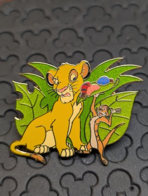 Simba and Timon with Grubs Leaf Pin