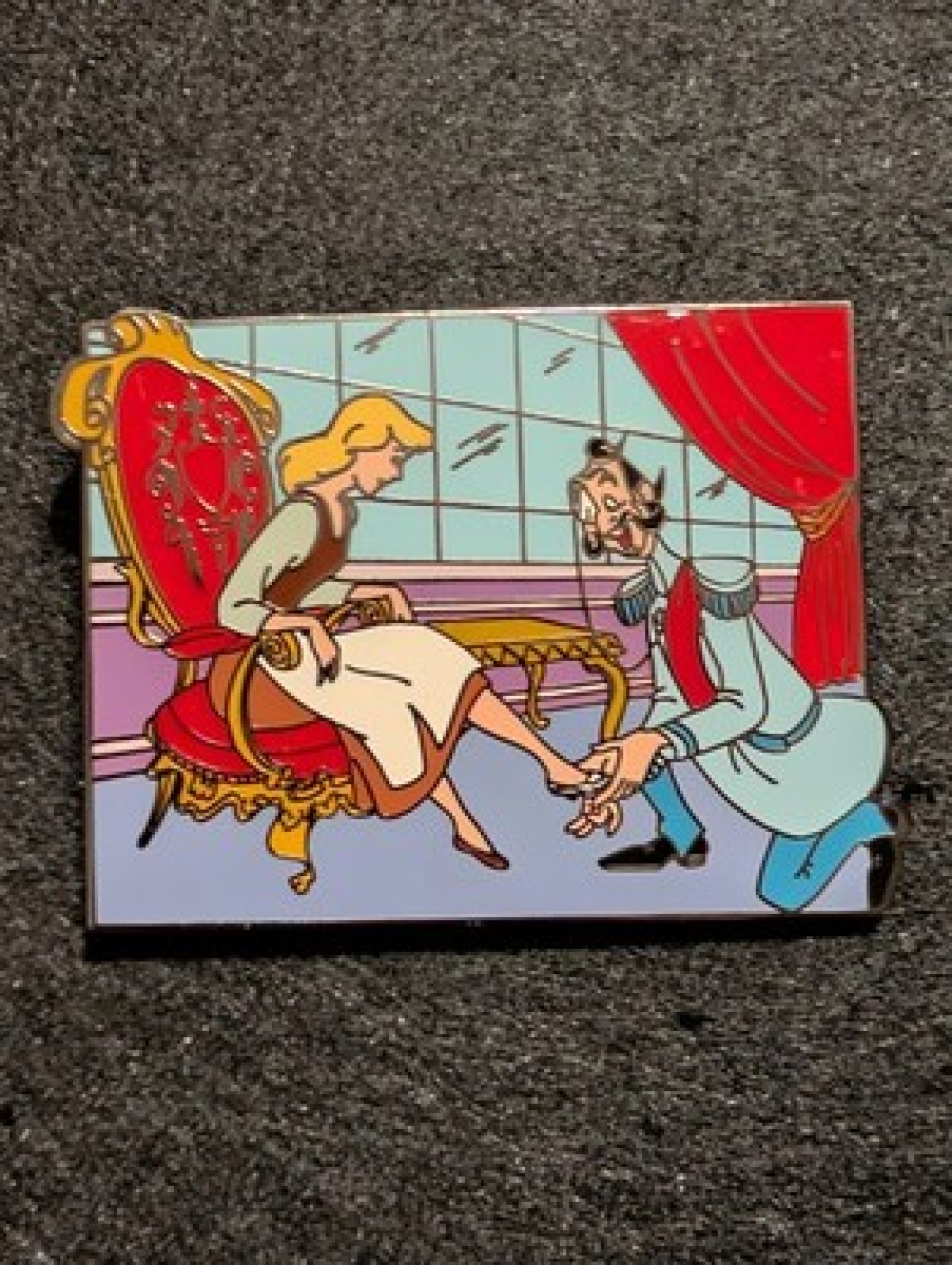 Disney Disneyland Pin - Memorable Moments - Cinderella Trying On Glass Slipper