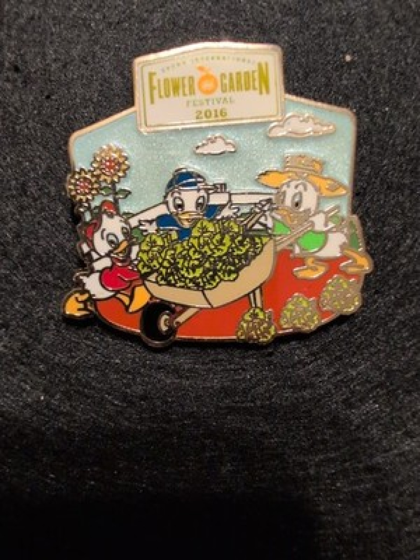 LE500 Epcot Flower & Garden Festival Huey Dewey Louie Pin Disney World PP