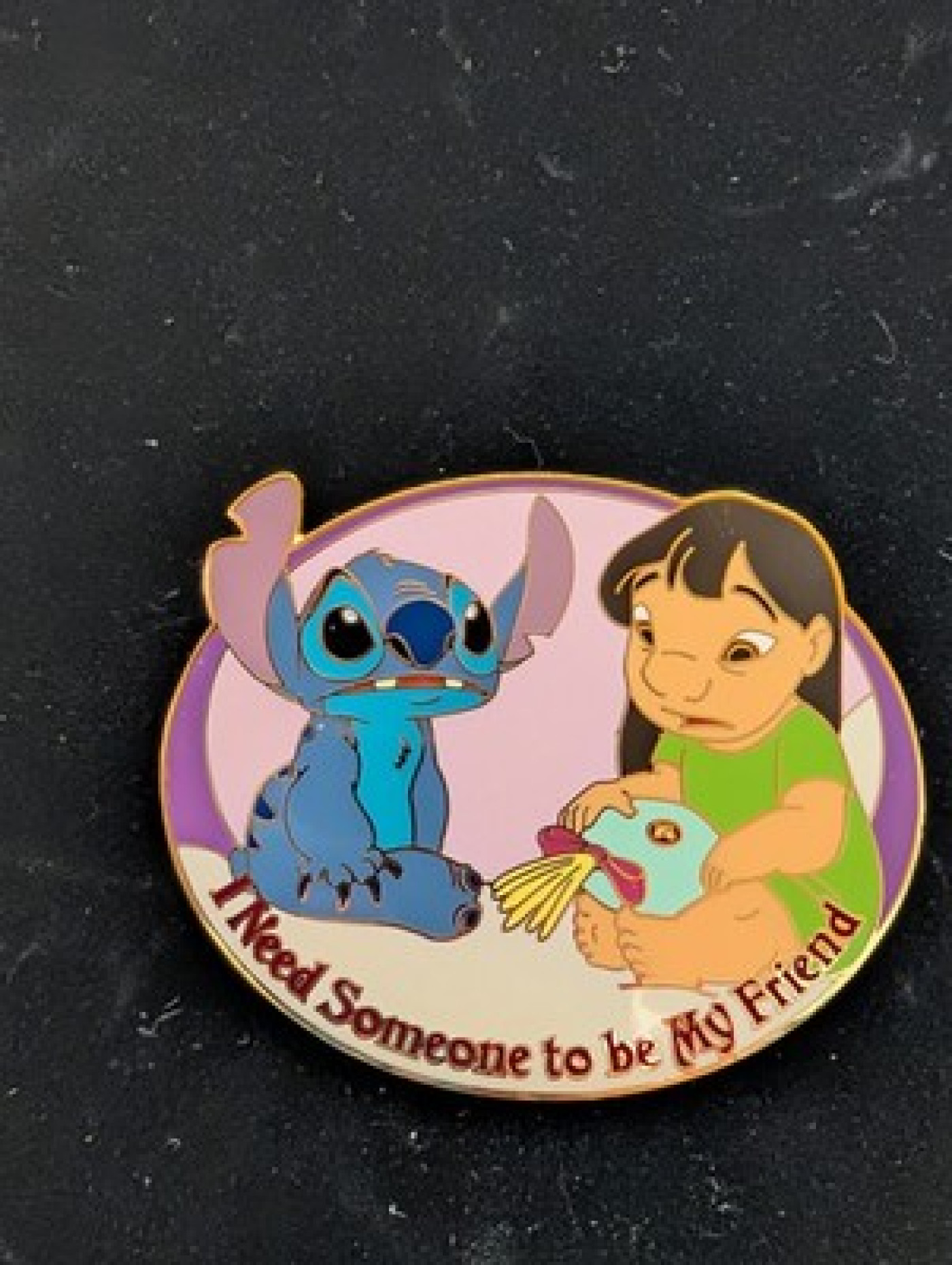 Vintage Disney Auctions Lilo & Stitch I Need Someone To Be My Friend Pin 