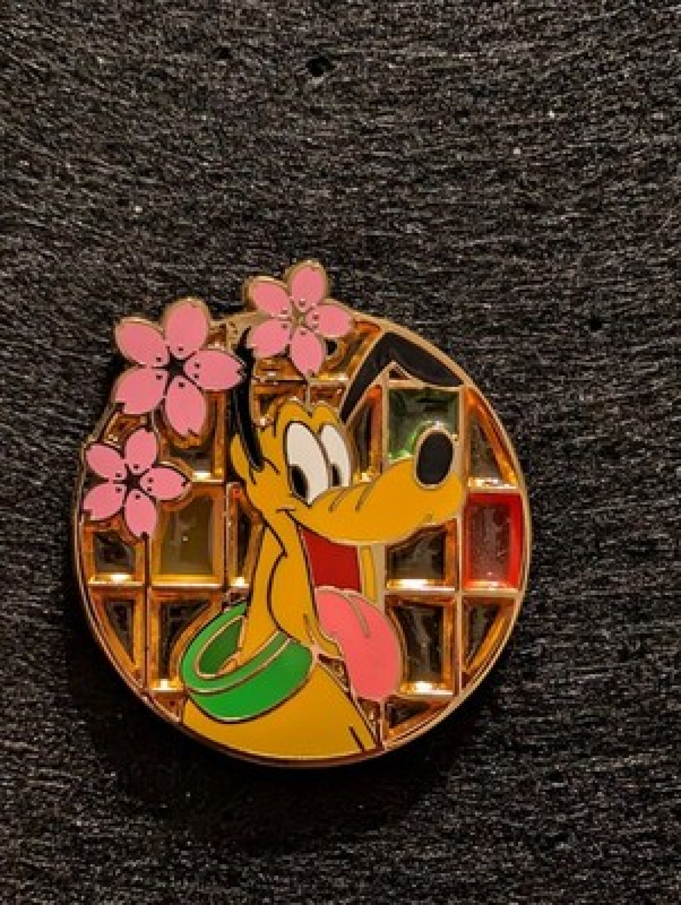 Pluto Stained Glass - Sakura - Cherry Blossom 2004 Japan Disney Pin 