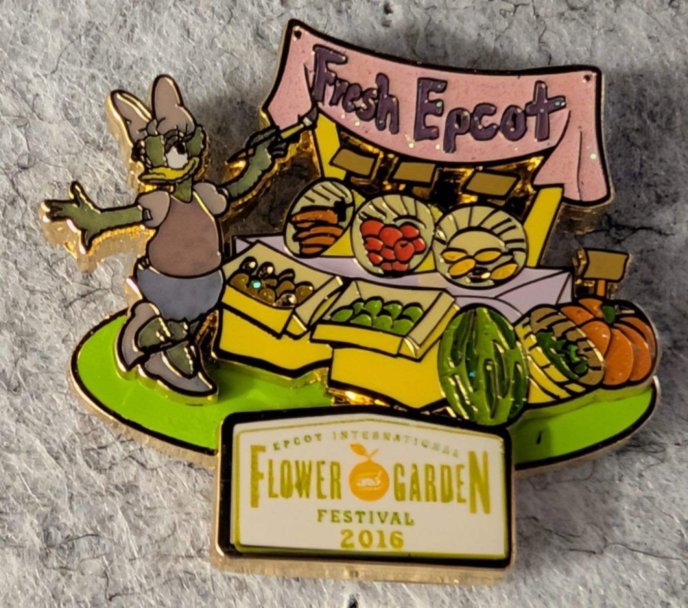 Disney Epcot 2016 F & G Festival Pin Daisy Duck Fruits & Vegetable PP