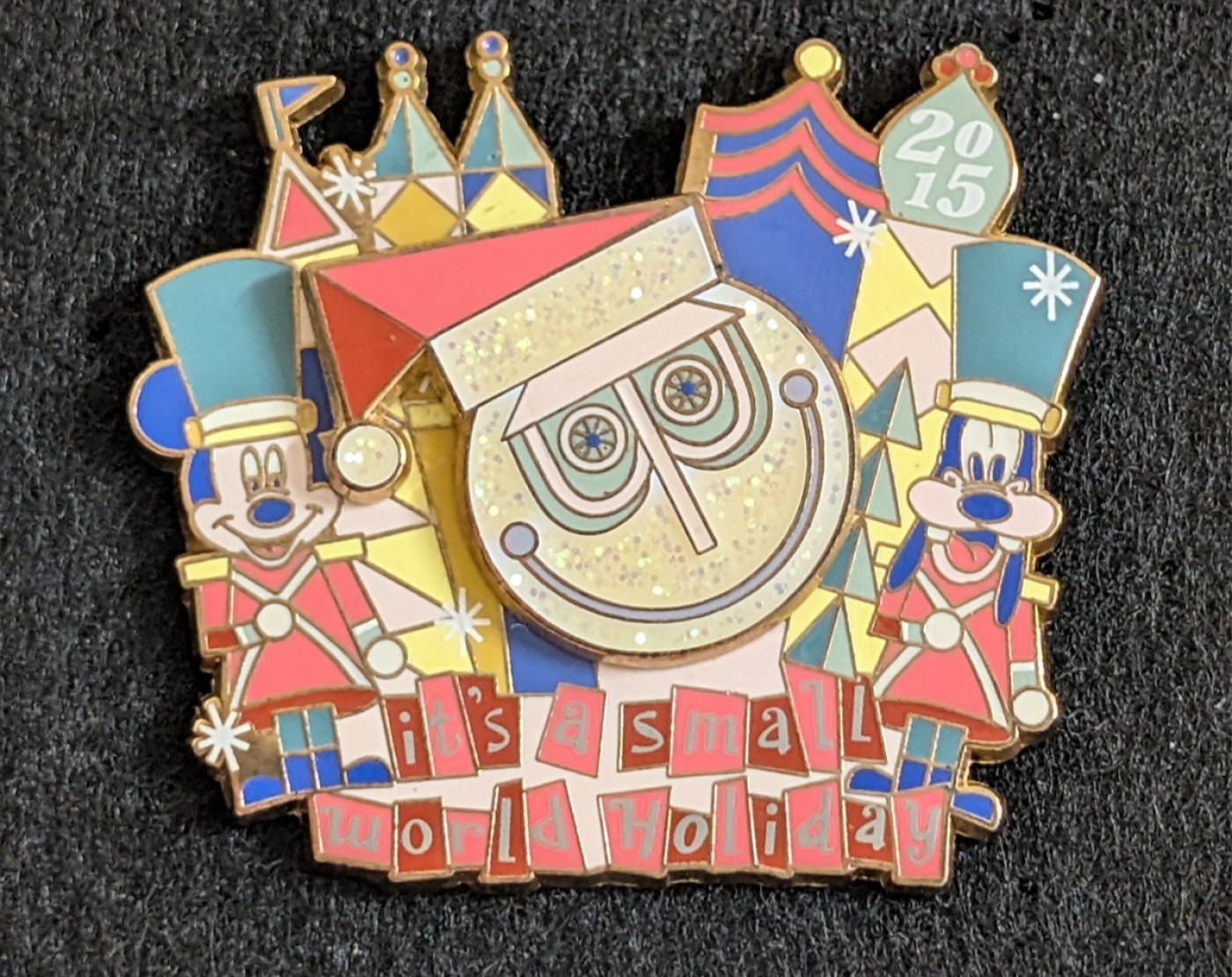 Disney DLR Mickey and Goofy Its a Small World Holiday AP