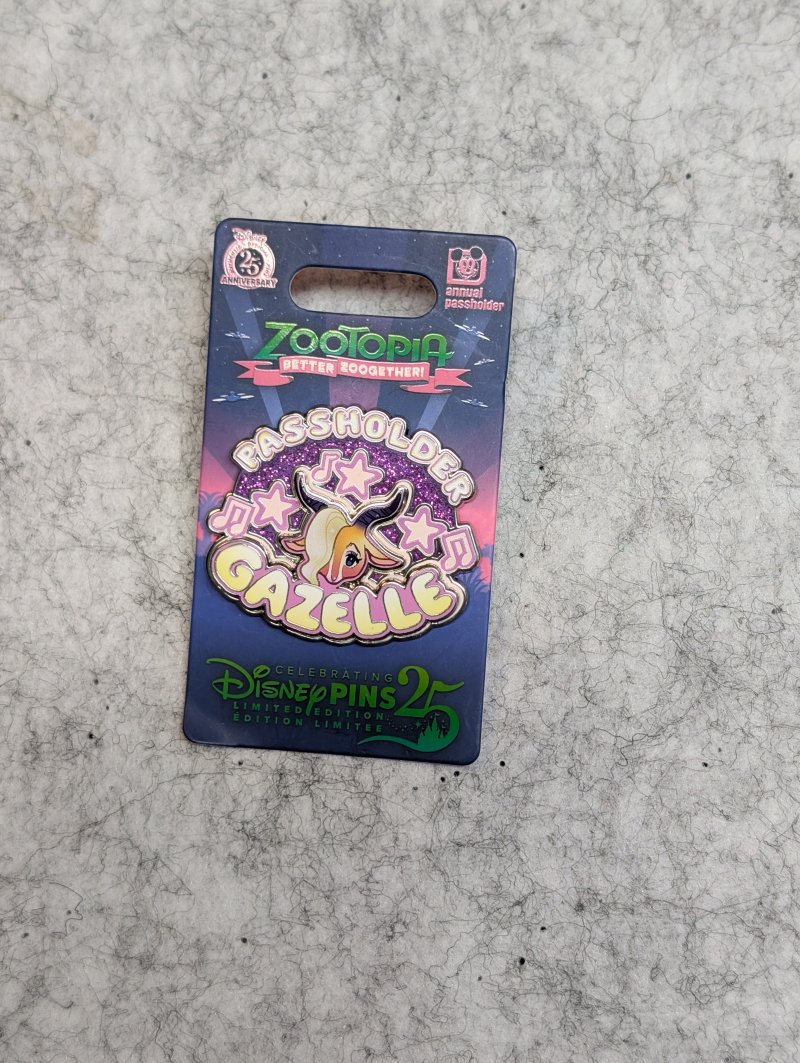 Zootopia Gazelle Annual Passholder Pin - Disney Pins 25th Anniversary