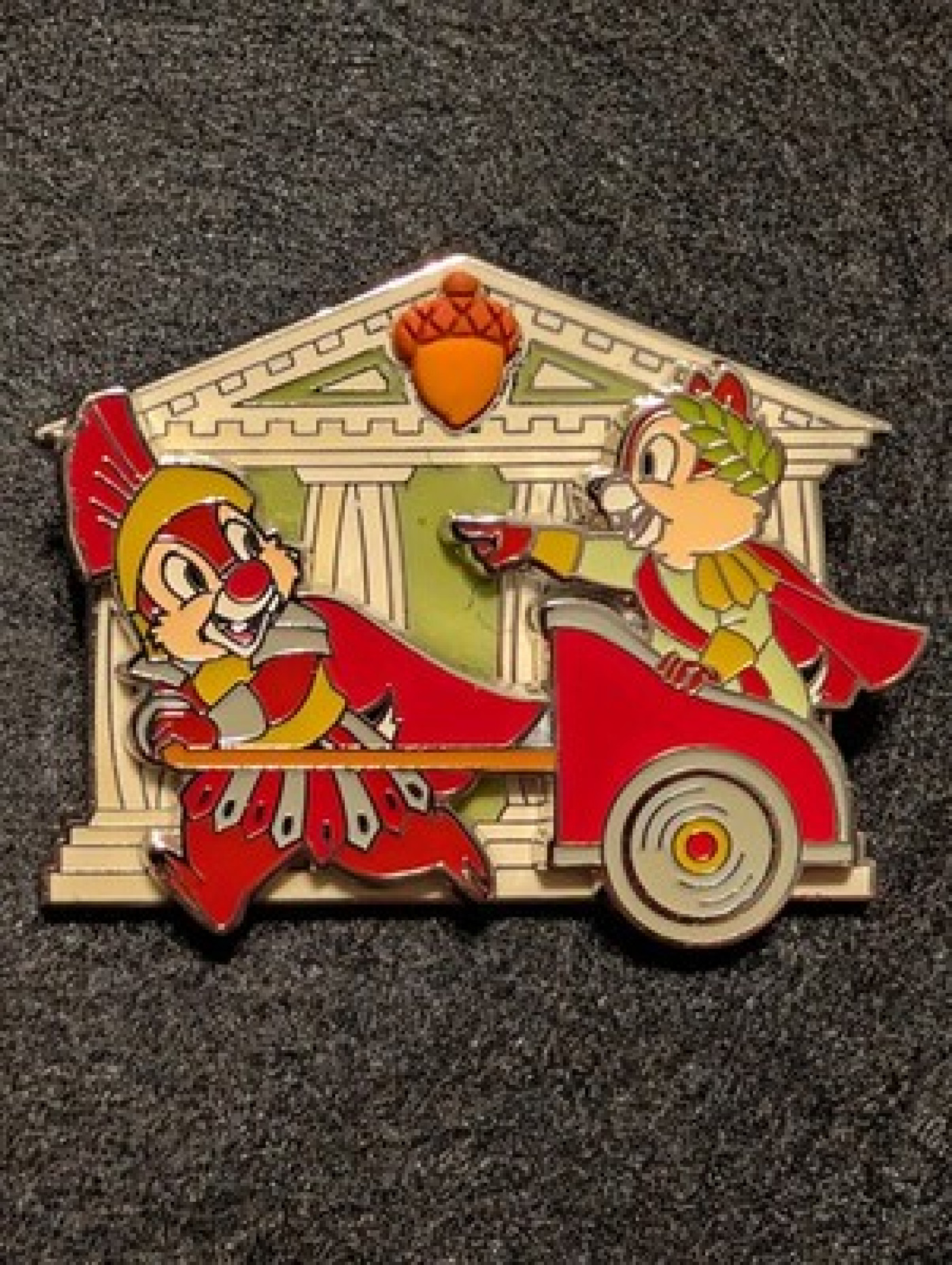 Disney Pin - Chip n Dale on Chariot Race LE500 2009