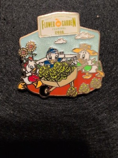 LE500 Epcot Flower & Garden Festival Huey Dewey Louie Pin Disney World PP