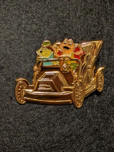 Disney Pin Trading Mister Toad Golden Vehicle Collection 