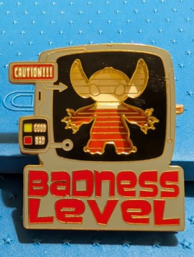 Walt Disney Stitch Badness Level Slider Pin 2005